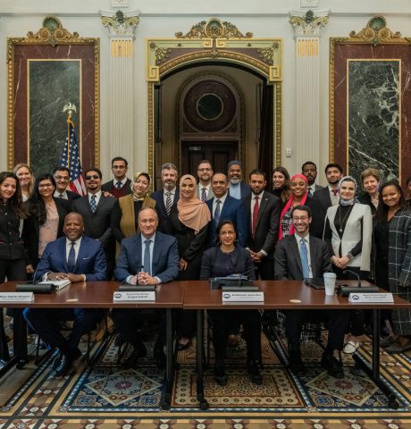 Second Gentleman Doug Emhoff attends a Muslim community listening session, Tuesday, May 2, 2023, in the Indian Treaty Room of the Eisenhower Executive Office Building at the White House. (Official White House Photo by Cameron Smith)